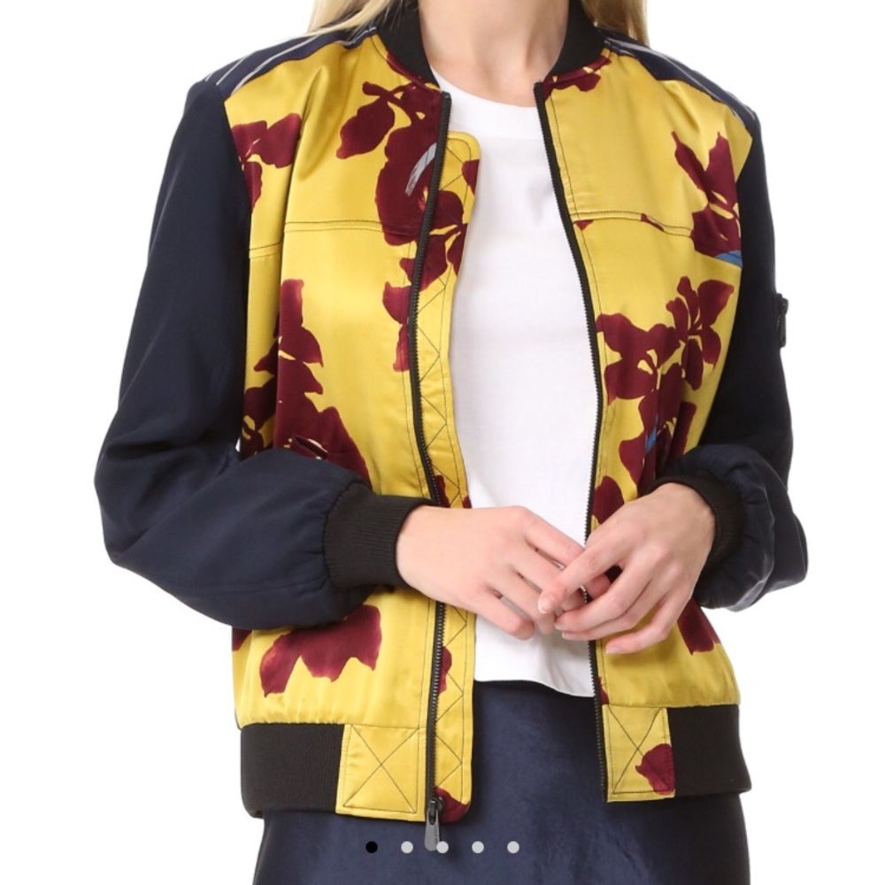Cinq a Sept Floral Bomber jacket blazer